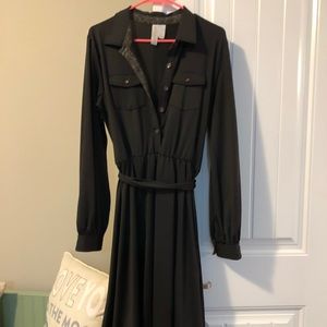 Brown long sleeve dress